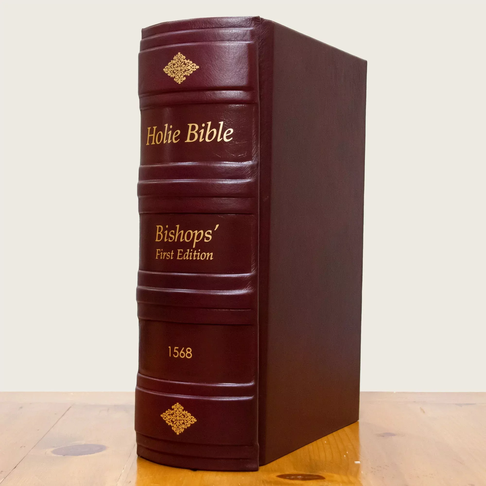 1568 The Bishop's Bible - Deluxe Leather Bound Facsimile Reprint - Antique Style